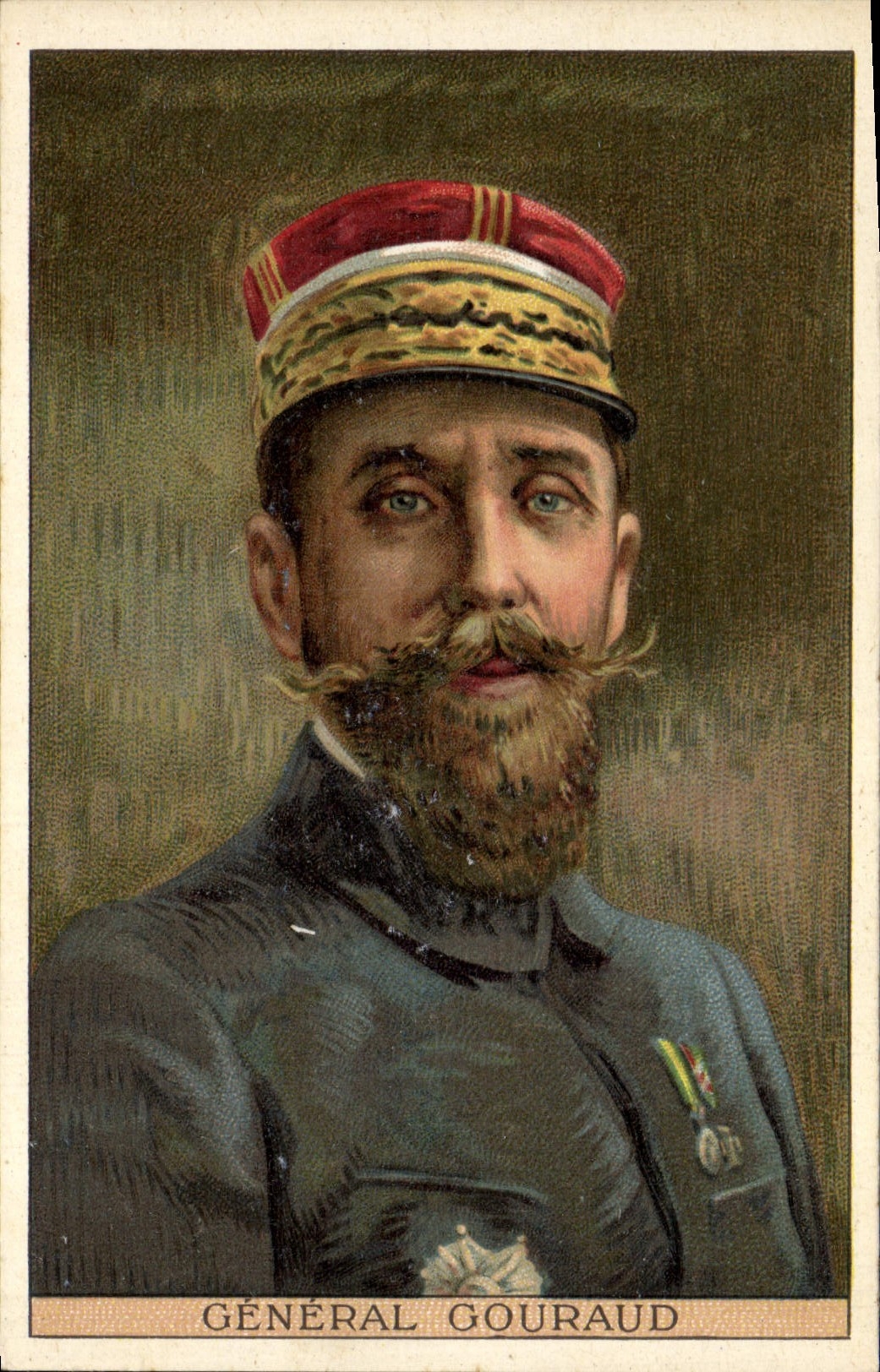 Général Gouraud — portrait militaire — éditeur non visible, n° de série non visible