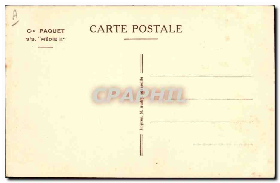 CPA Bateau Compagnie de Navigation Paquet Le paquebot SS Medie II  — Verso