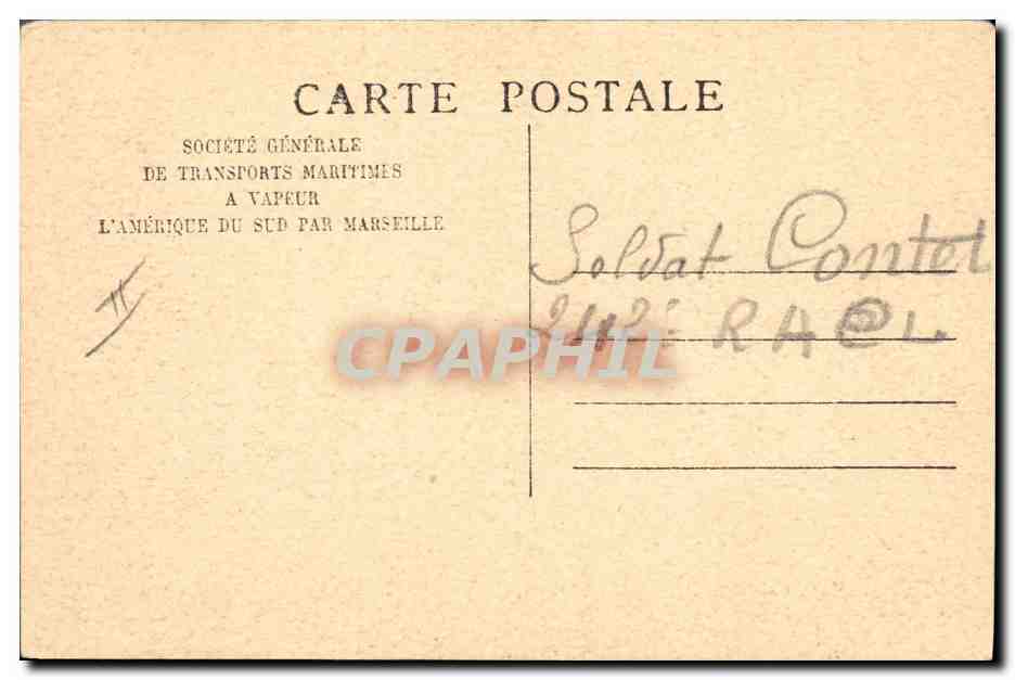 CPA Bateau SGTM Paquebot Mendoza  — Rückseite
