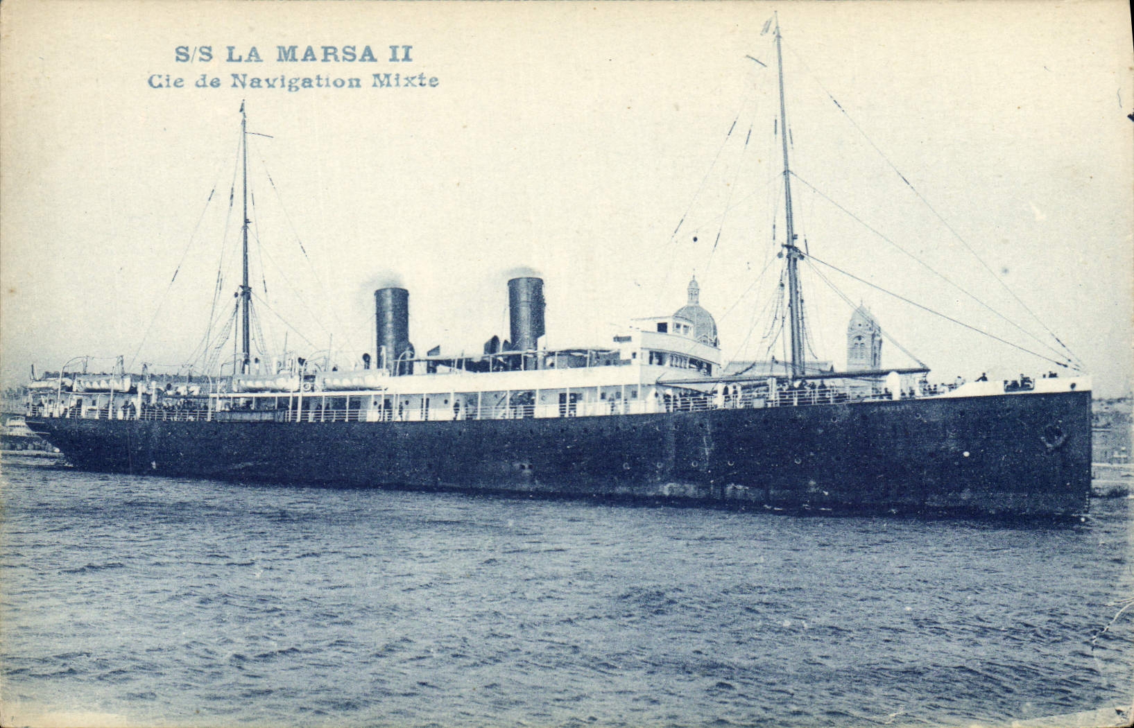 S/S LA MARSAA II — Gesellschaft für Mischnavigation — Verlag H. Grimaud, Marseille