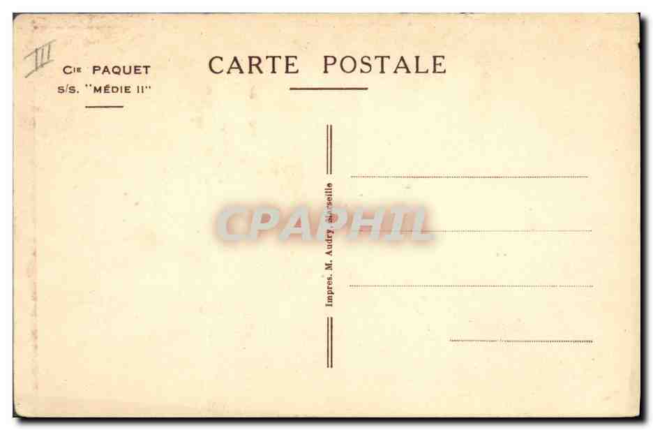 CPA Bateau Cie Paquet SS Medie II  — Rückseite