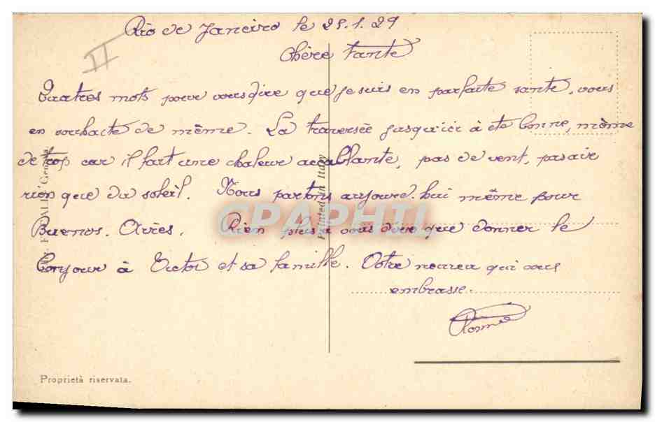 CPA Bateau Mendoza  — Rückseite