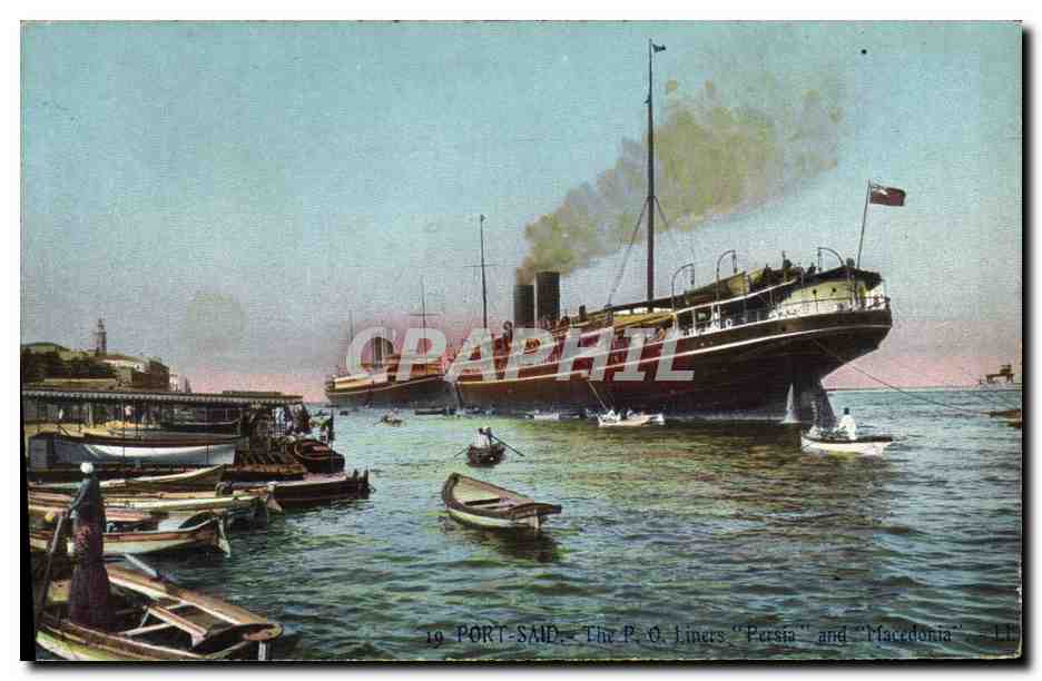 CPA Bateau Port Said The PO liners Persia and Macedonia 