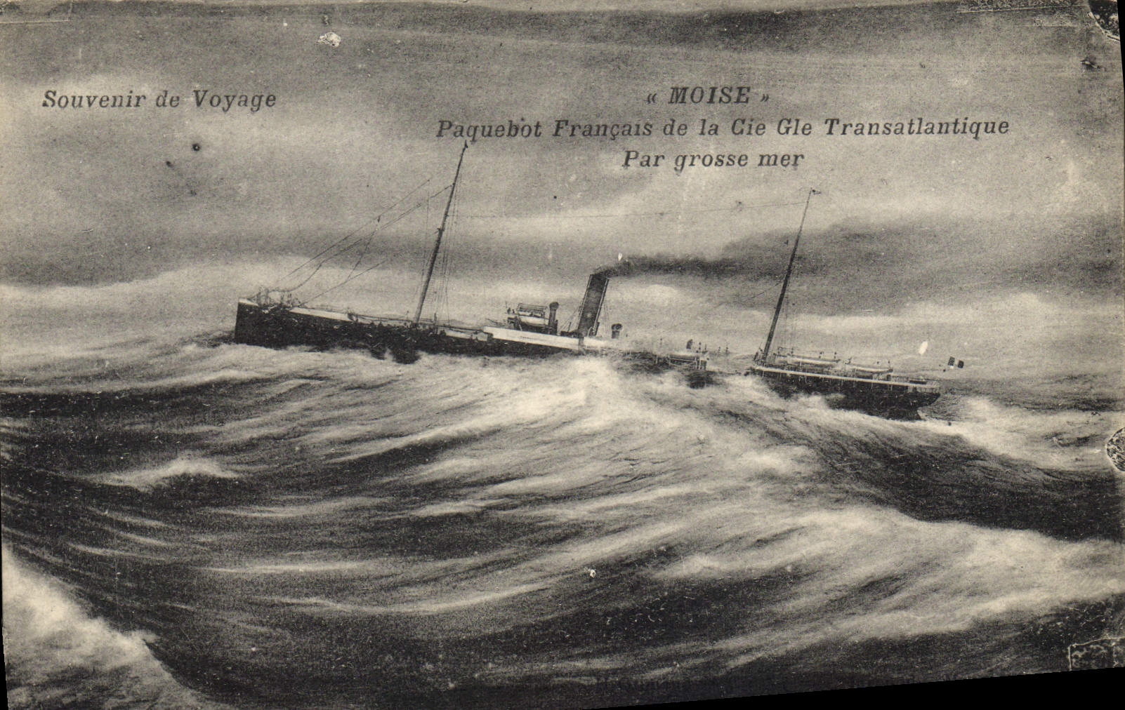 CPA Bateau Moise Paquebot Francais de la Cie Gle Transatlantique 