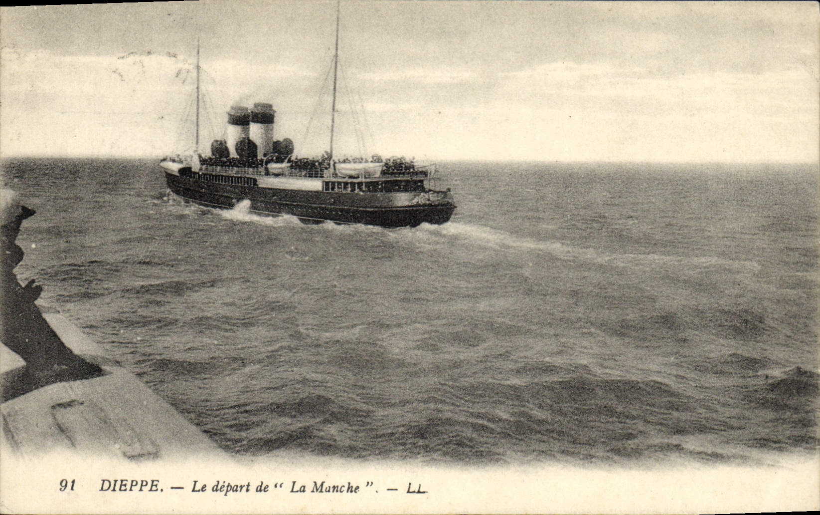 Dieppe — Le départ de « La Manche » — LL, n°91