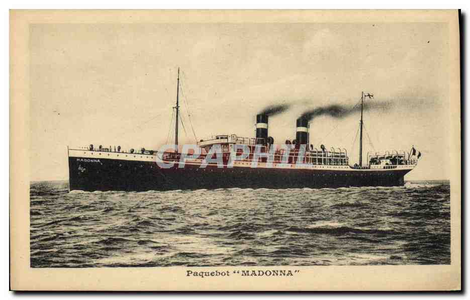 CPA Bateau Paquebot Madonna 