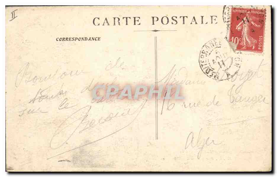 CPA Bateau Marechal Bugeaud par grosse mer dans le Golfe de Lion  — Rückseite