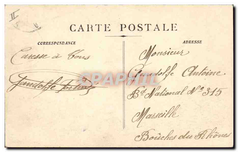 CPA Bateau Marechal Bugeaud par grosse mer dans le Golfe de Lion  — Verso