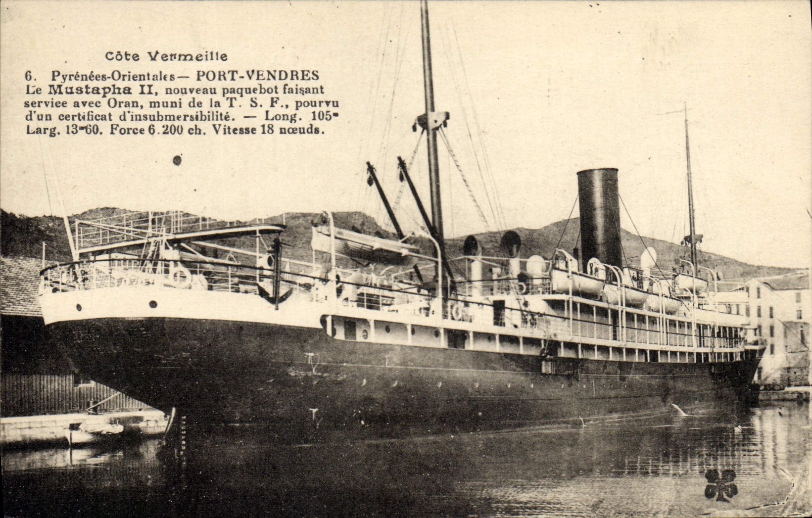 Le Mustapha II — Dampfer in Oran — Verlag CPAPHIL