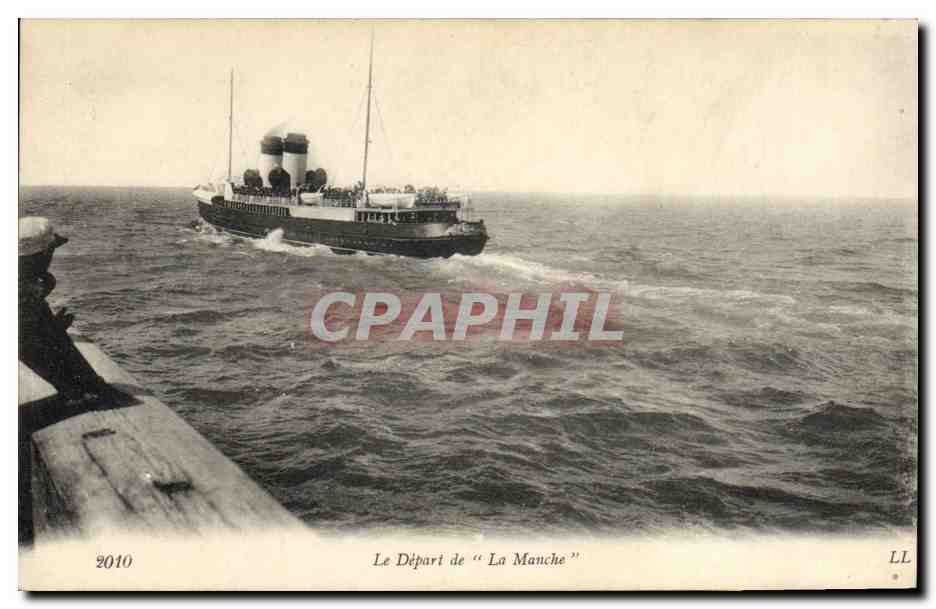 Le Départ de "La Manche" — vue de mer — éditeur LL, n° 2010