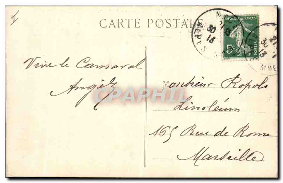 CPA Cloche Carnaval de Nice XXXXI Demenagement a la cloche de Bois Char de la musiqsue  — Rückseite