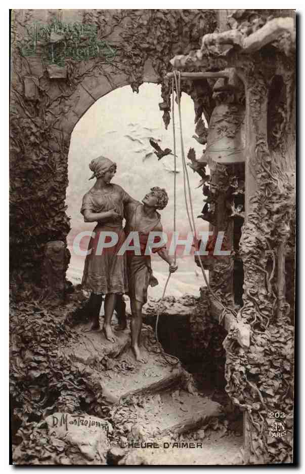 CPA Cloche Femme L'heure d'aimer
