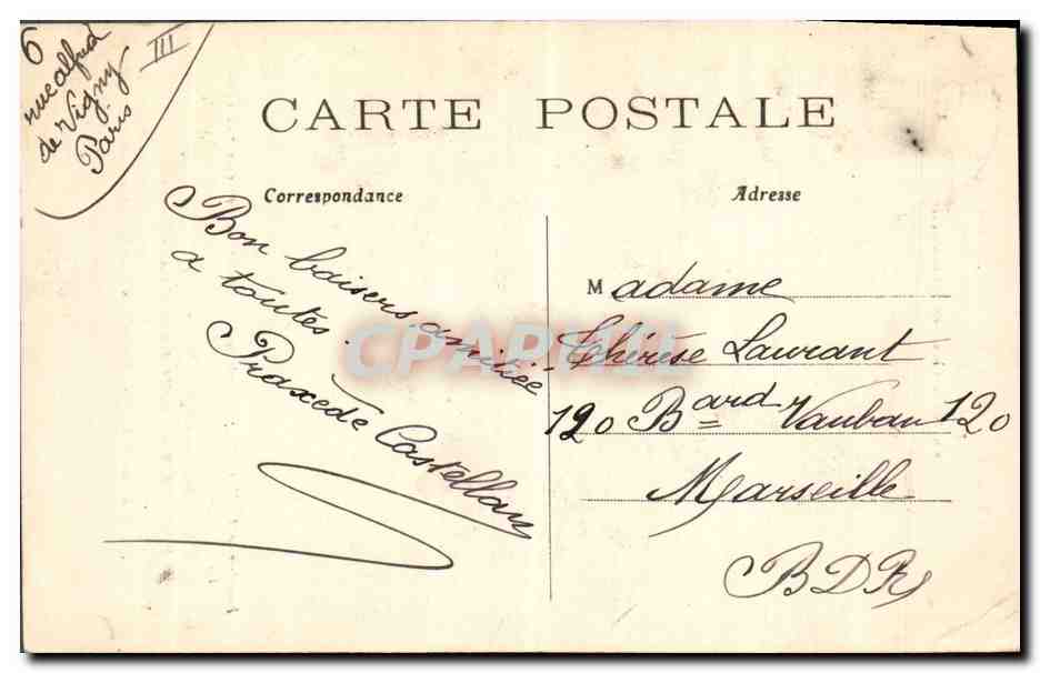 CPA Cloche La savoyarde de Montmartre Francoise Marguerite du Sacre Coeur de Montmartre — Verso