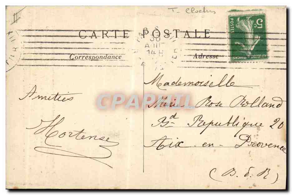 CPA Cloche La savoyarde de Montmartre Francoise Marguerite du Sacre Coeur de Montmartre  — Verso