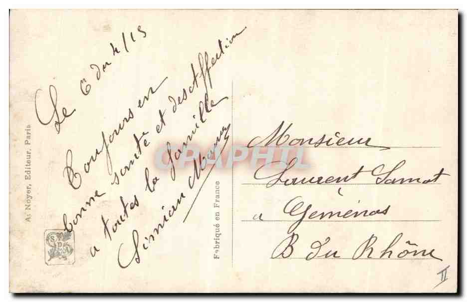 CPA Cloche Salon 1913 Bunel Le tocsin sonnait toujours  — Rückseite
