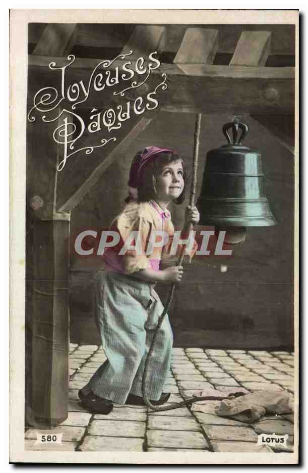 CPA Cloche Enfant Cloche Paques 