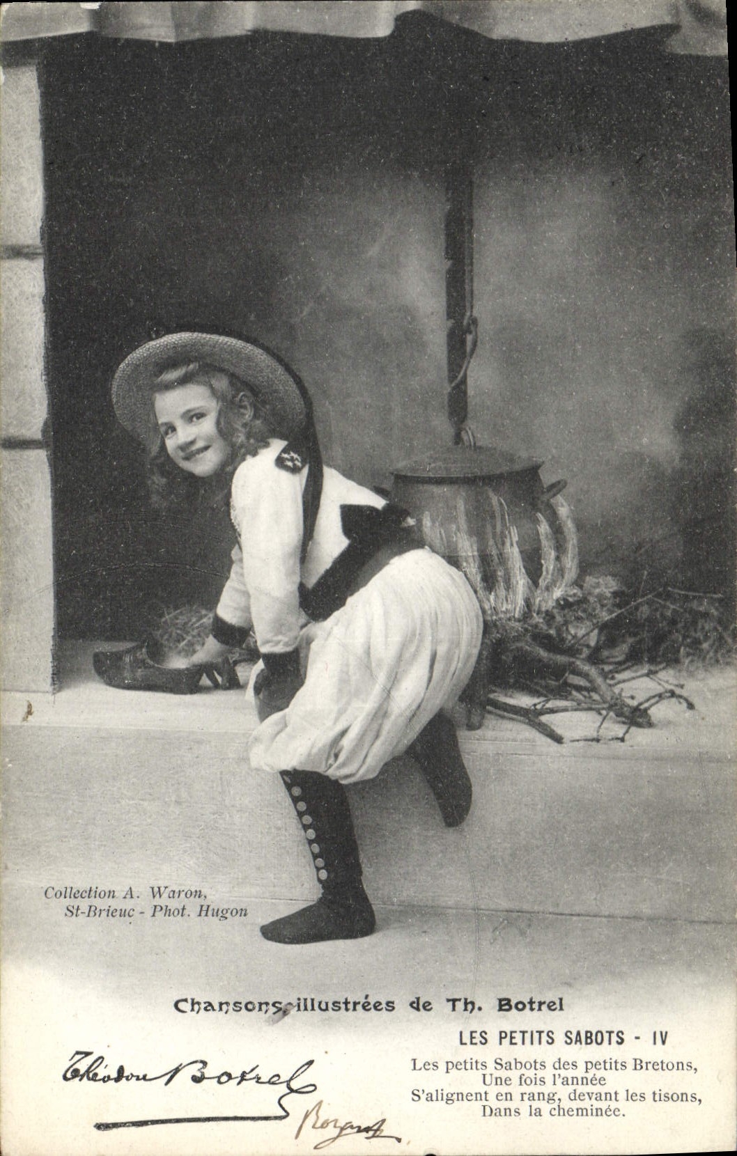 CPA Folklore Les chansons illustrees de Th Botrel Les petits sabots