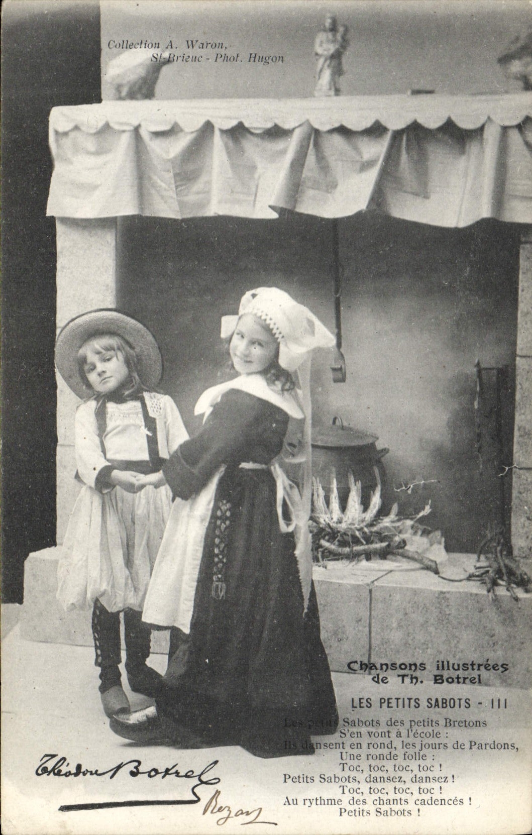 CPA Folklore Les chansons illustrees de Th Botrel Les petits sabots Enfants 