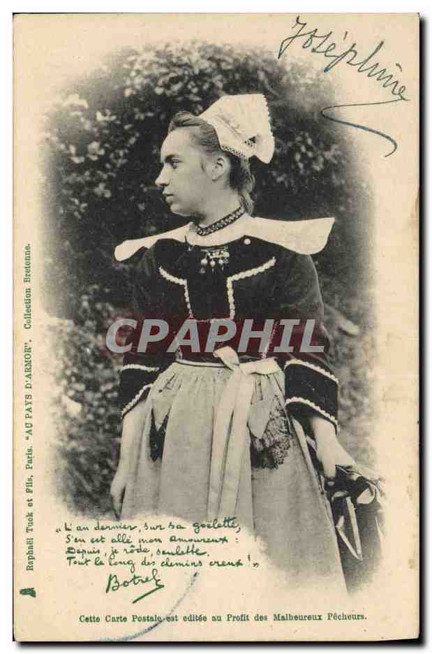 CPA Folklore Botrel Femme 