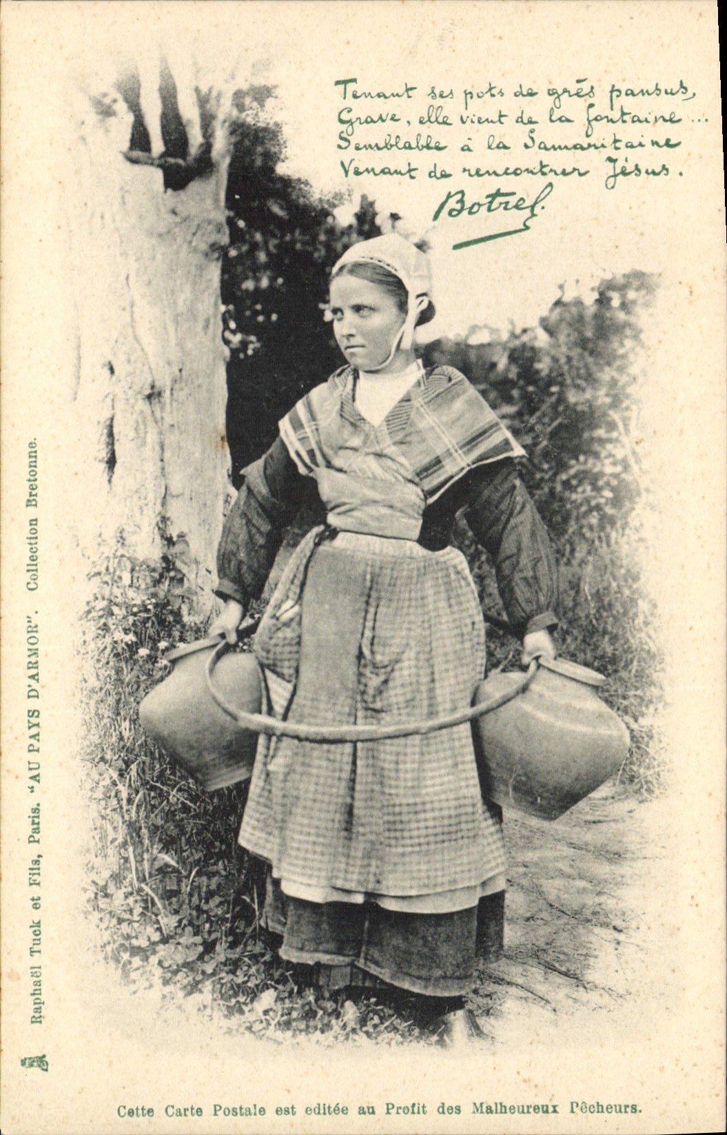 CPA Folklore Botrel Femme 