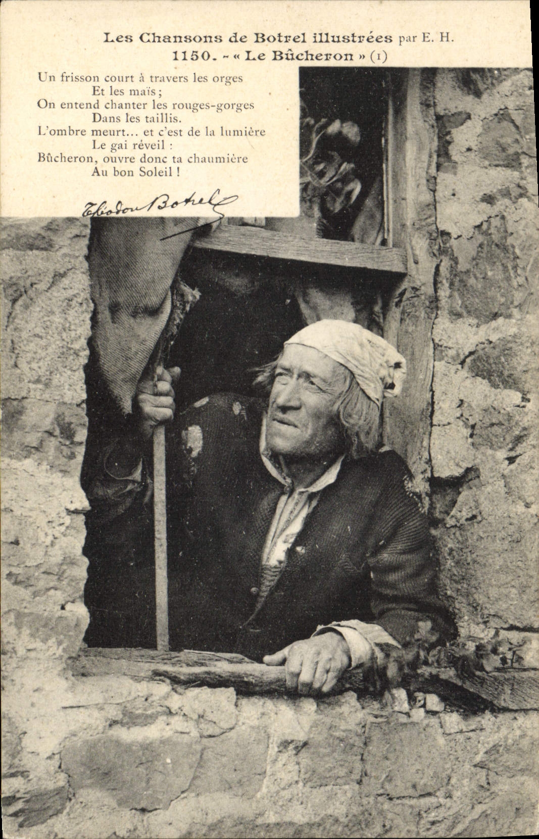 CPA Folklore Les chansons illustrees de Th Botrel Le bucheron 