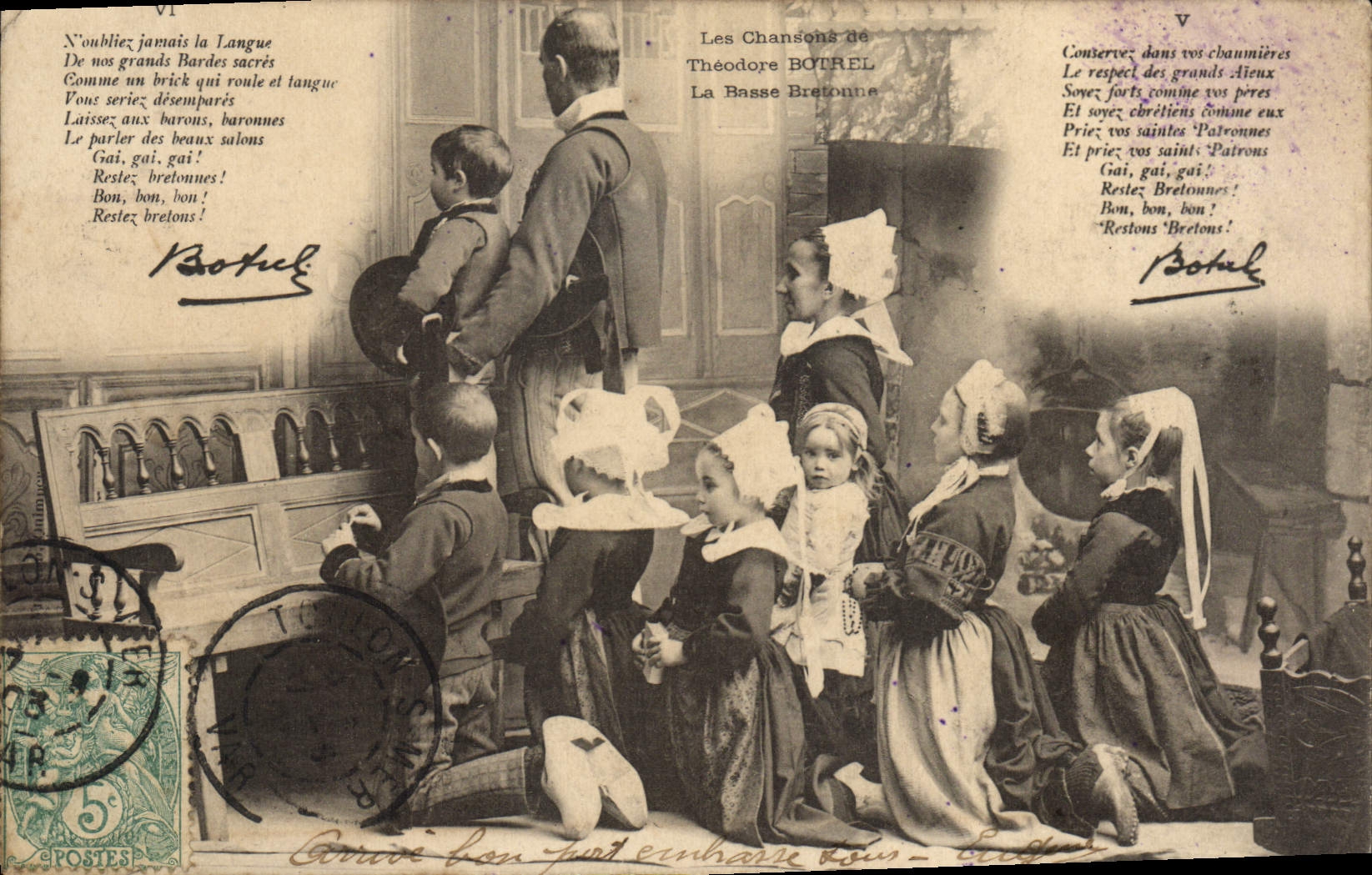 CPA Folklore Les chansons illustrees de Th Botrel La Basse Bretonne 
