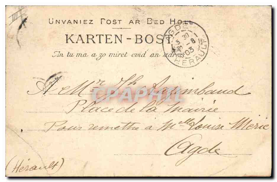 CPA Folklore Botrel  — Verso