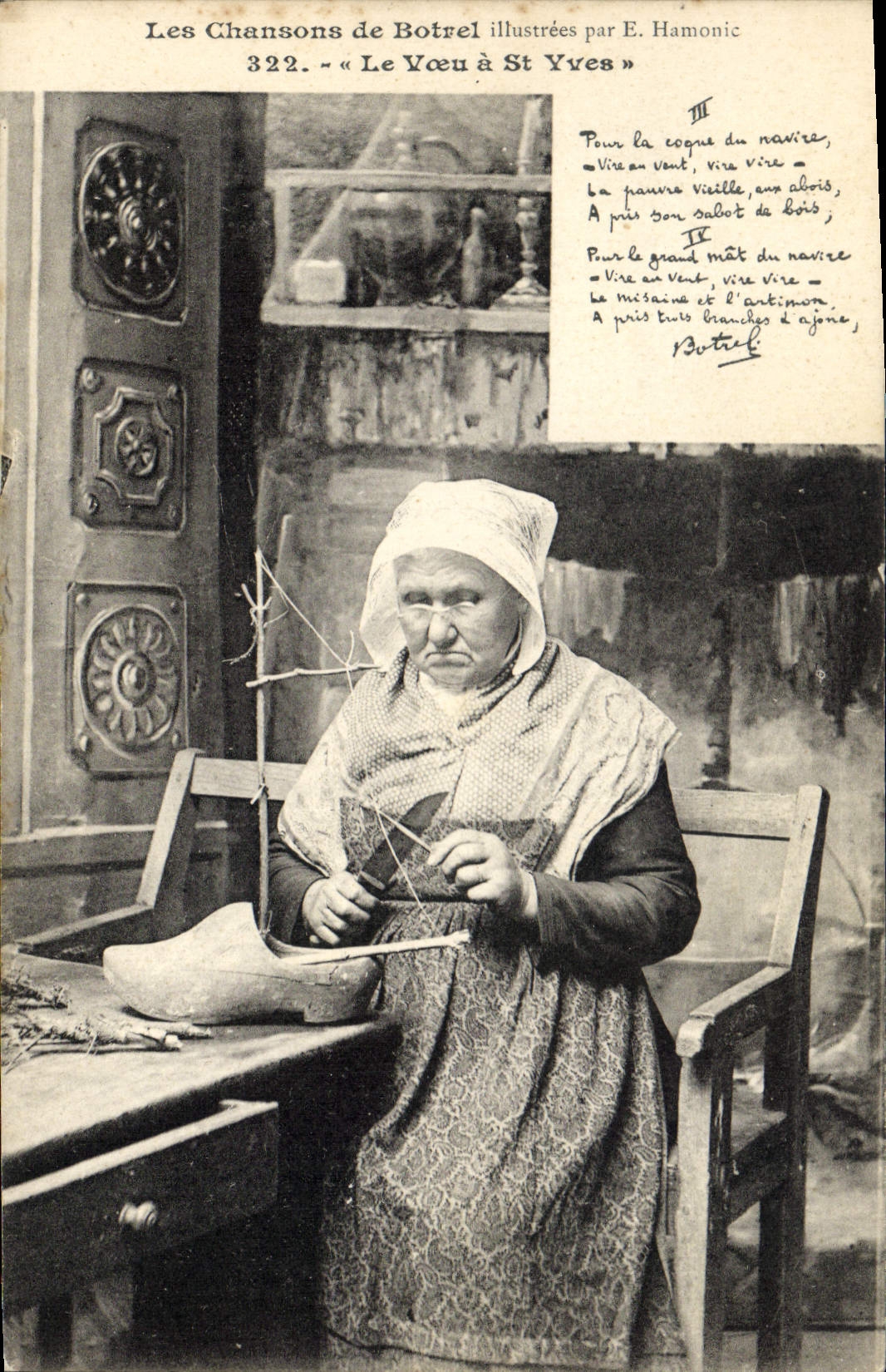 CPA Folklore Les chansons illustrees de Th Botrel Le voeu a St Yves 