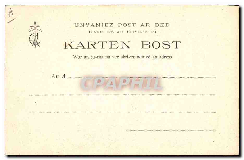 CPA Folklore M et Mme Th Botrel  — Verso