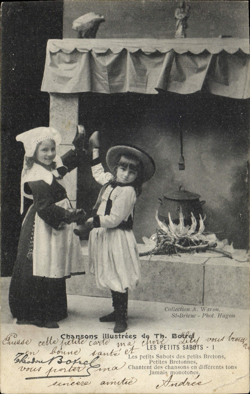 CPA Folklore Les chansons illustrees de Th Botrel Enfants Les petits sabots 