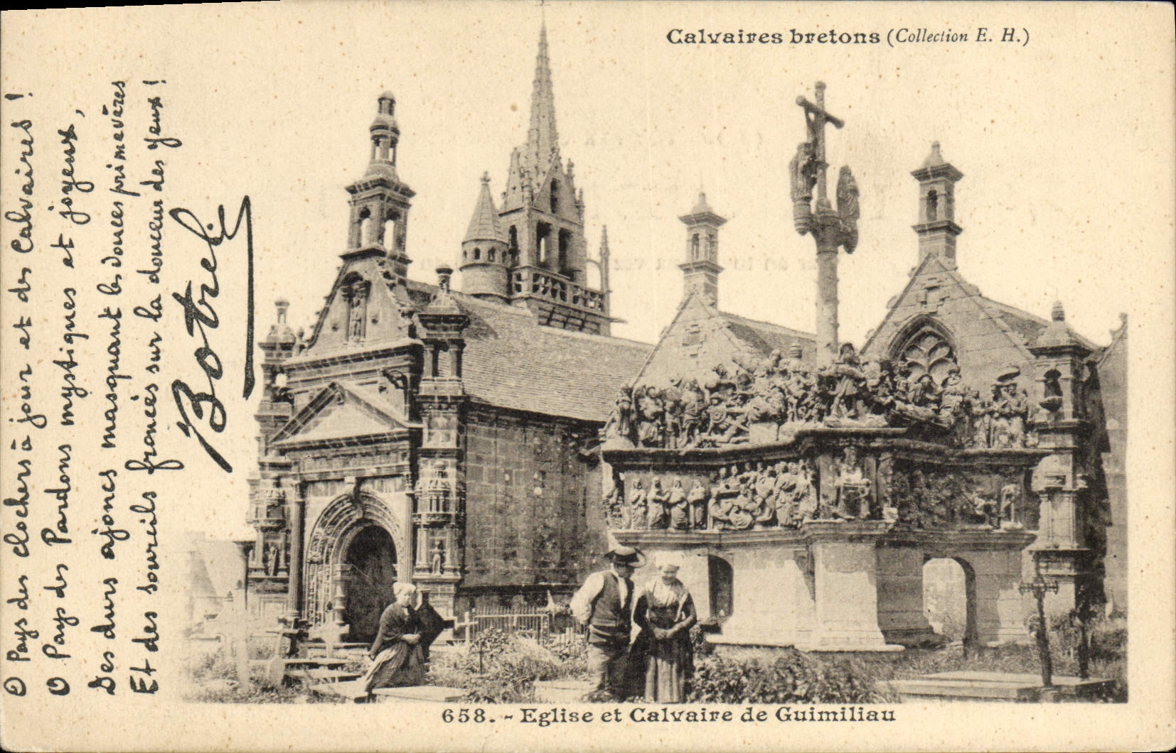 CPA Botrel Eglise et calvaire de Guimiliau 