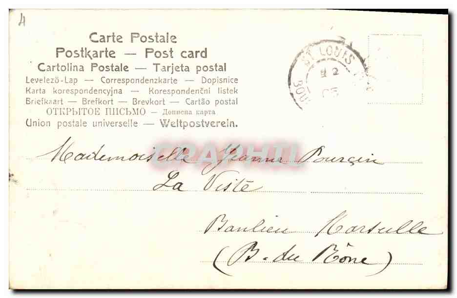 CPA Fantaisie Fleurs Trefles  — Rückseite