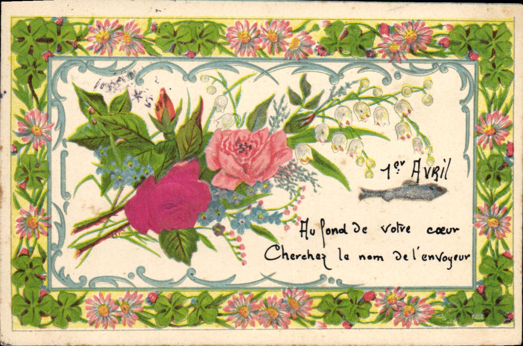 Fleurs et poésie — 1er Avril — éditeur non visible