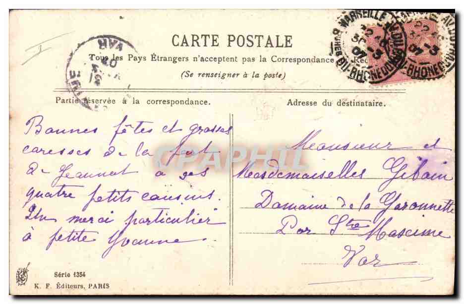 CPA Fantaisie Fleurs Poussins oeuf  — Verso