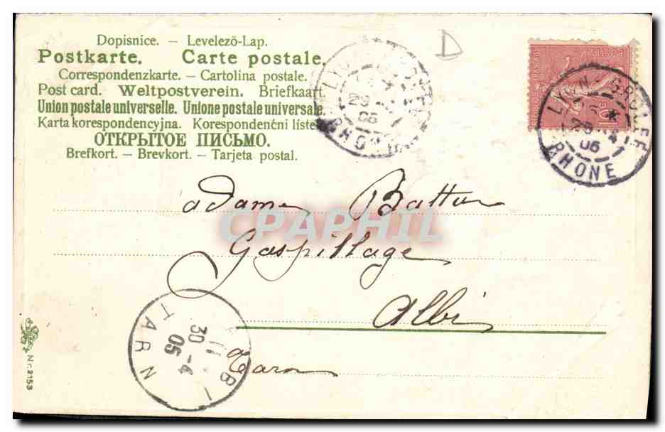 CPA Fantaisie Fleurs  — Rückseite