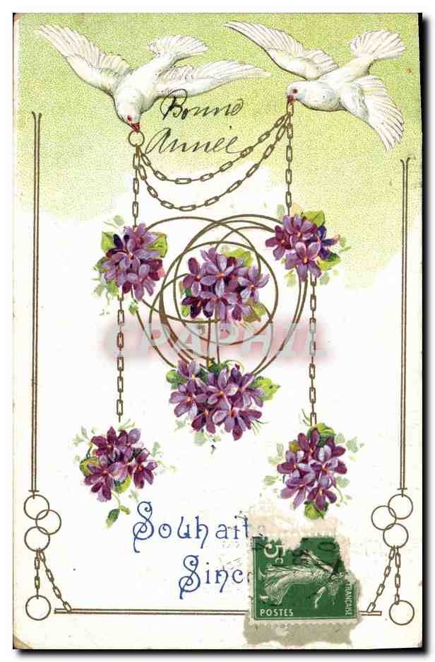 CPA Fantaisie Fleurs Colombes 
