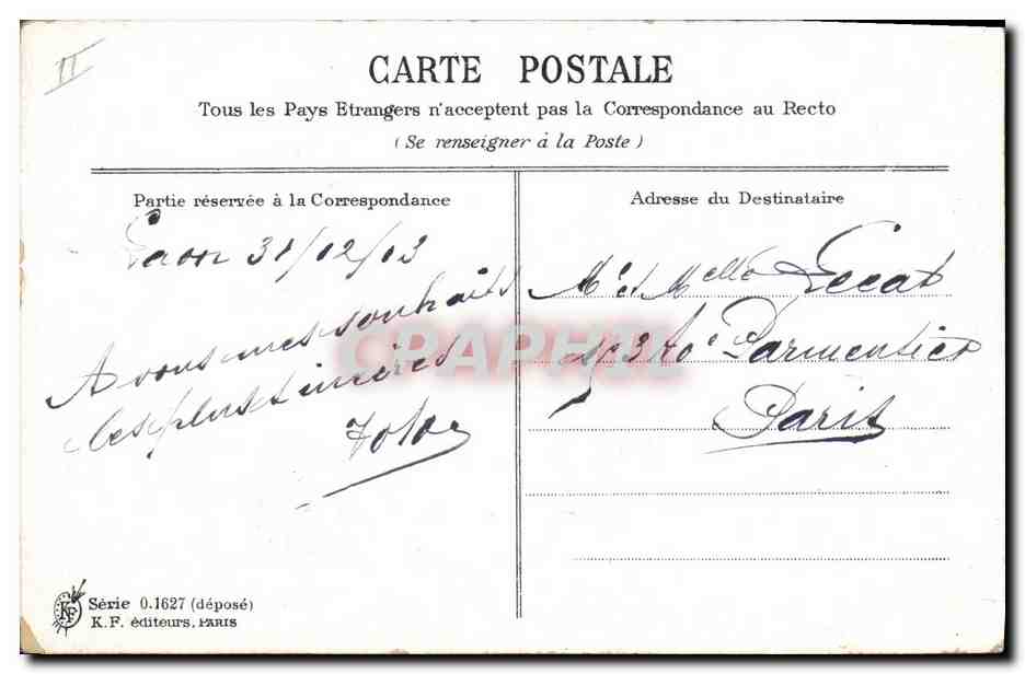 CPA Fantaisie Fleurs Colombes  — Verso