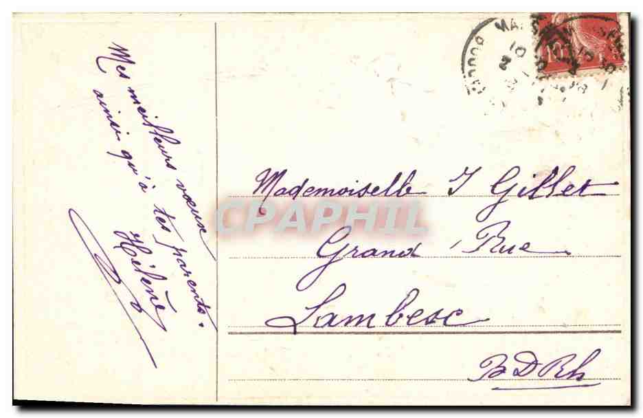 CPA Fantaisie Fleurs  — Verso
