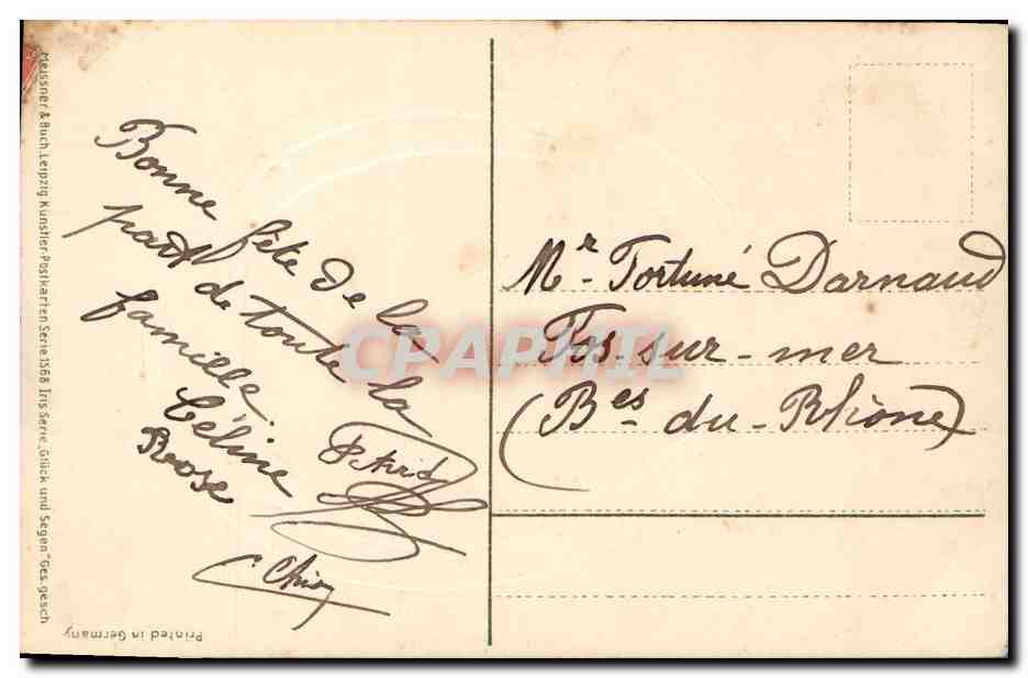 CPA Fantaisie Paysan Fer a cheval  — Rückseite