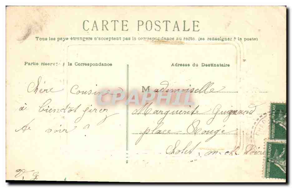 CPA Fantaisie Fleurs  — Verso