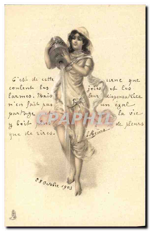 CPA Fantaisie Illustrateur Femme 