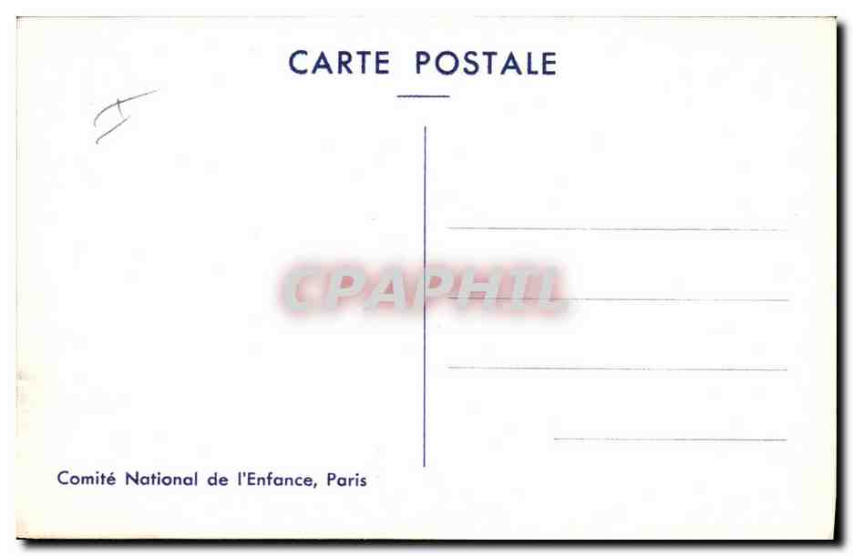 CPA Fantaisie Illustrateur Enfants Refugies  — Rückseite