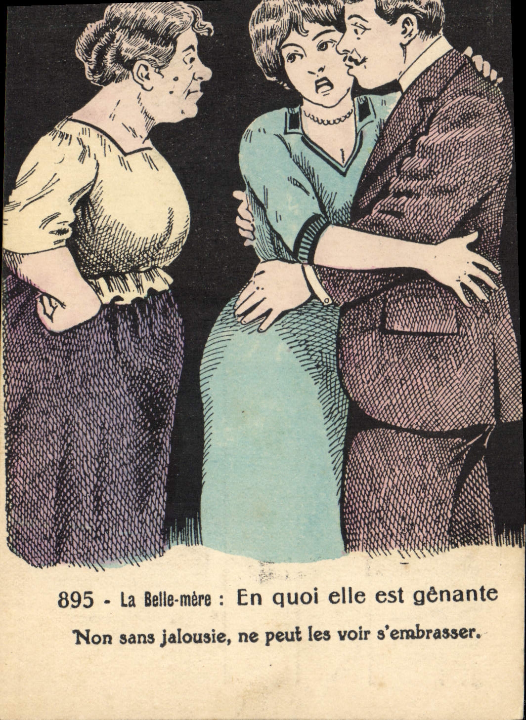 CPA Fantaisie Illustrateur Femme La belle mere En quoi elle est genante 