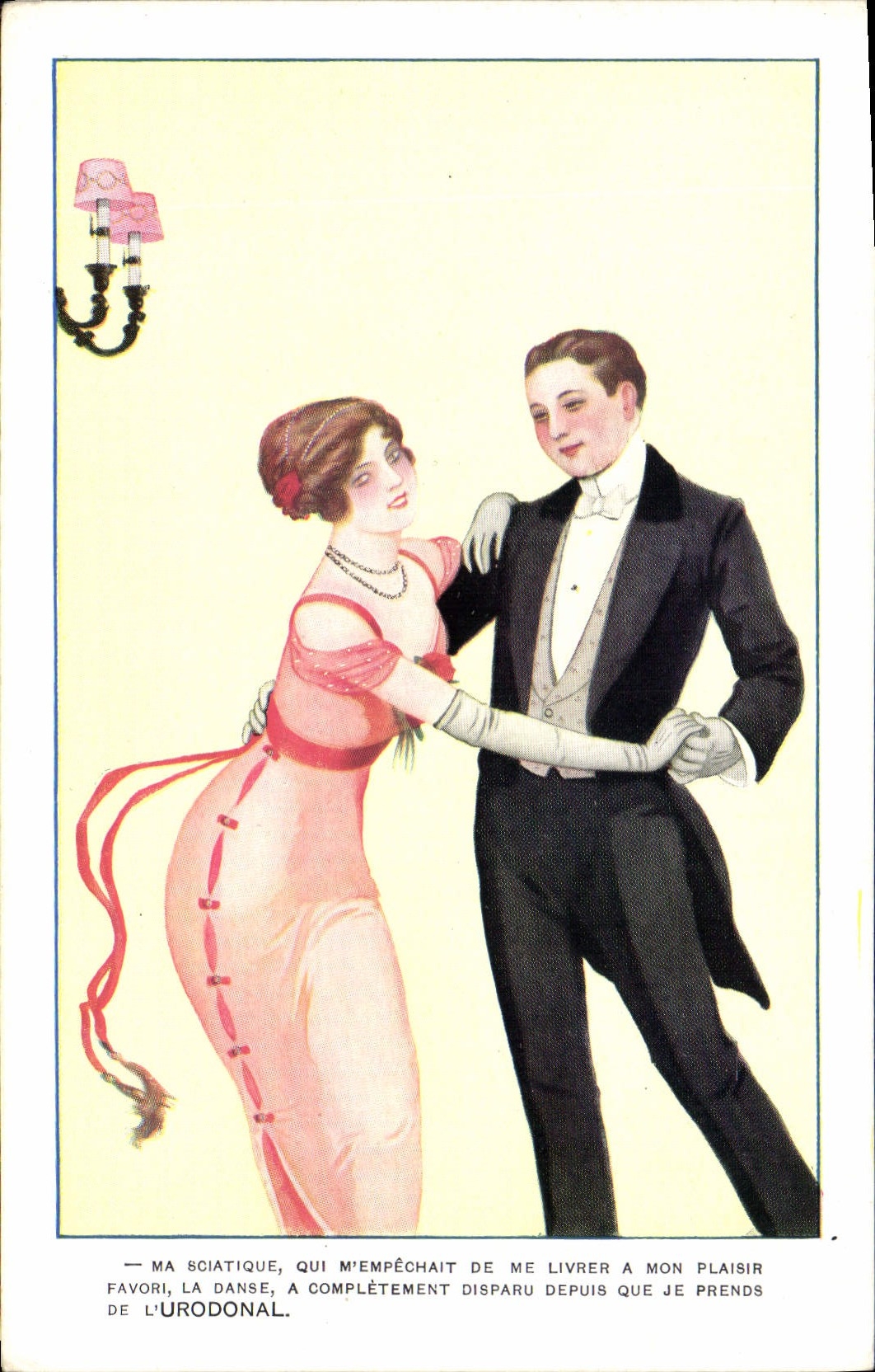 CPA Fantaisie Illustrateur Sciatique Urodonal Danse Femme 