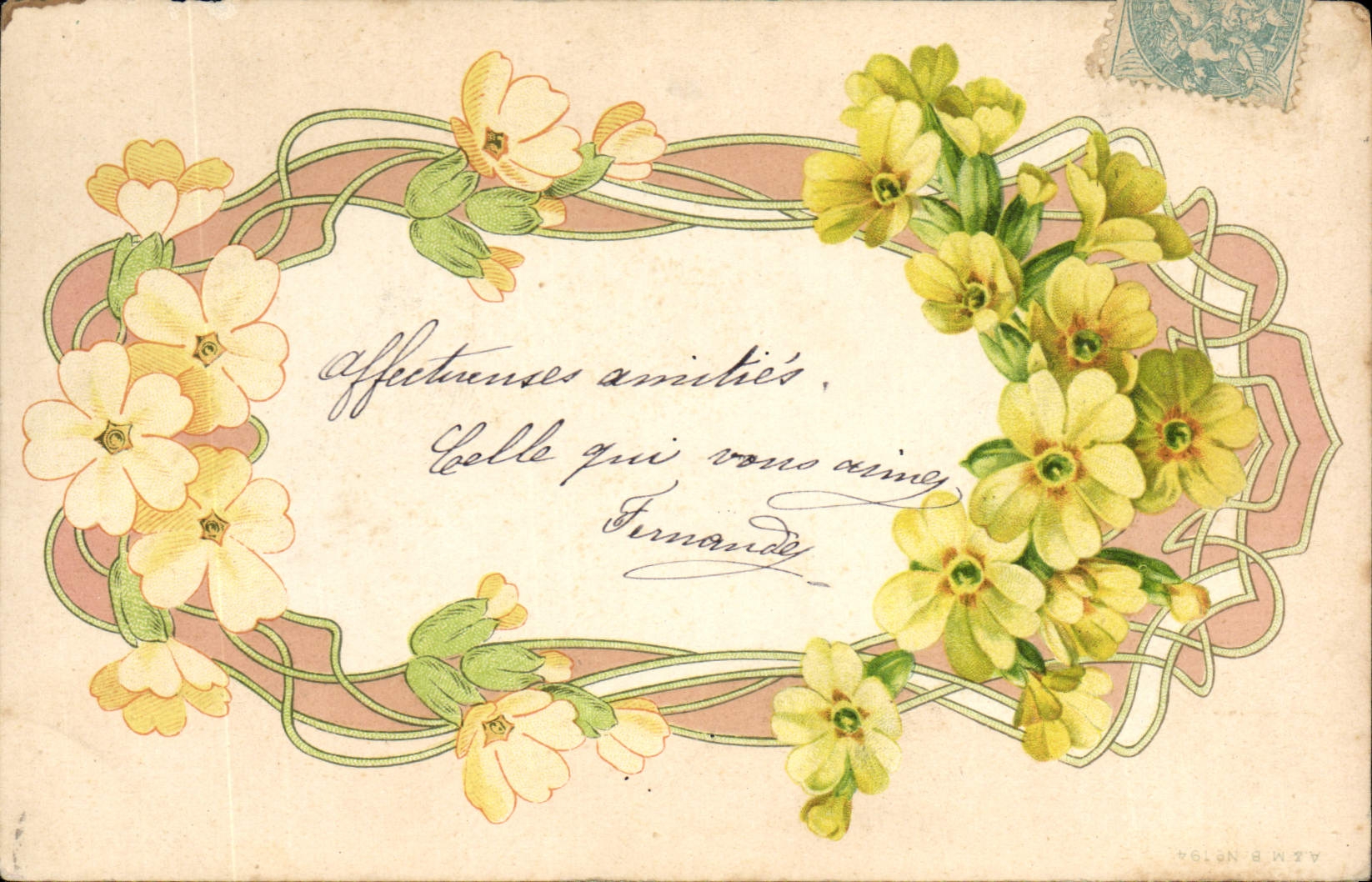 CPA Fantaisie Illustrateur Fleurs 