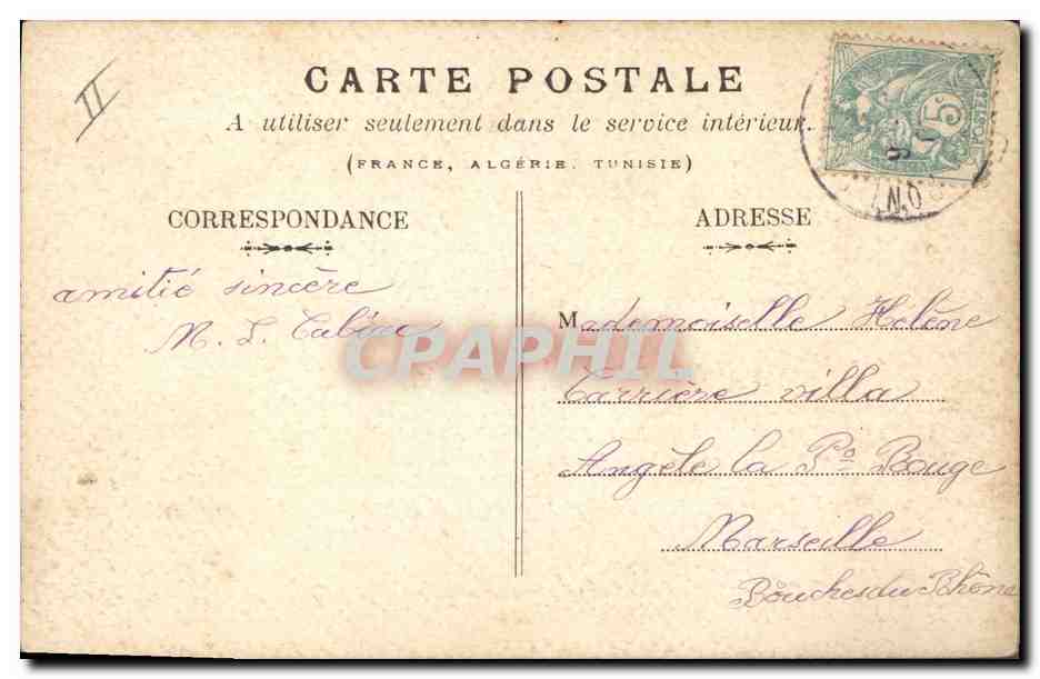 CPA Fantaisie Fleurs  — Rückseite