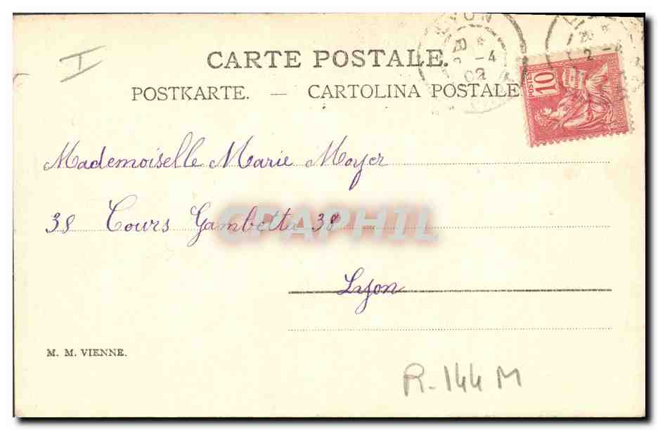 CPA Fantaisie Illustrateur Femme Enfant Mouton — Rückseite