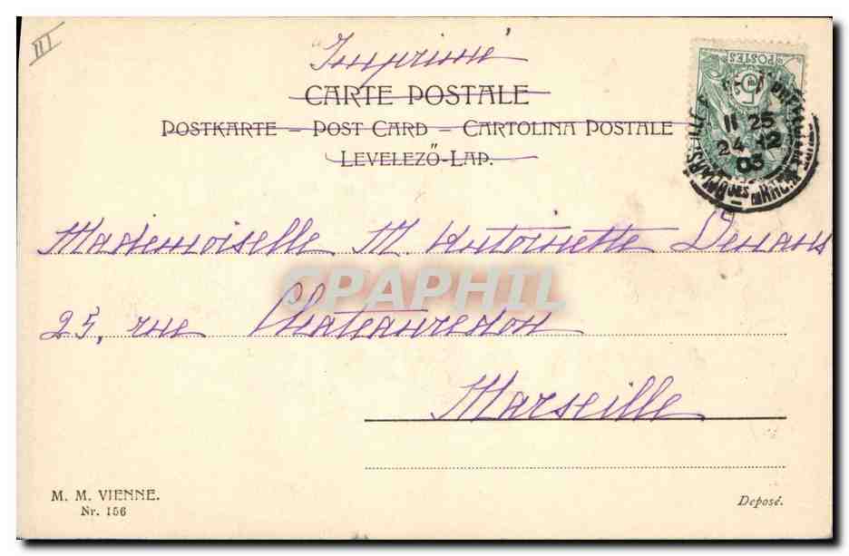 CPA Fantaisie Illustrateur Femme — Verso