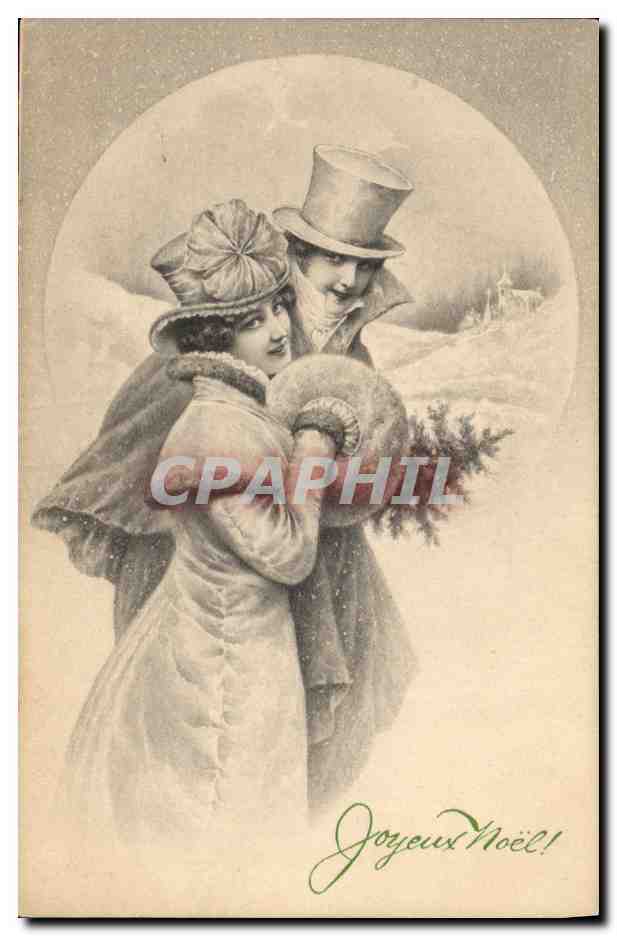 CPA Fantaisie Illustrateur Femme Noel