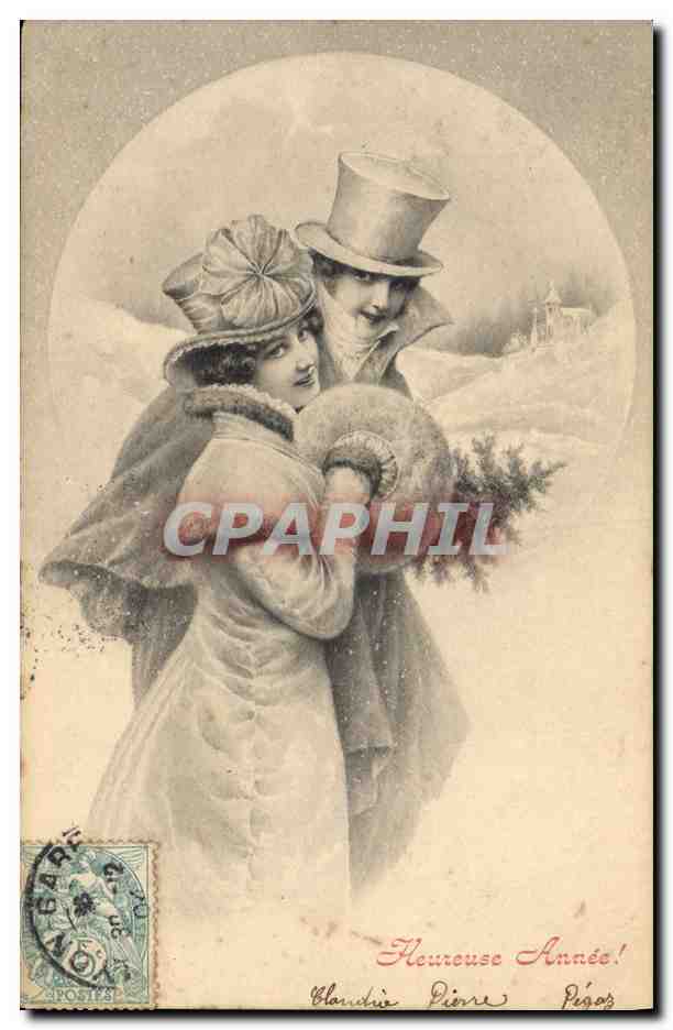 CPA Fantaisie Illustrateur Femme Noel